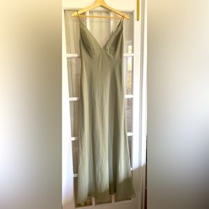 Beautiful light sage Jenny Yoo bridesmaid dress